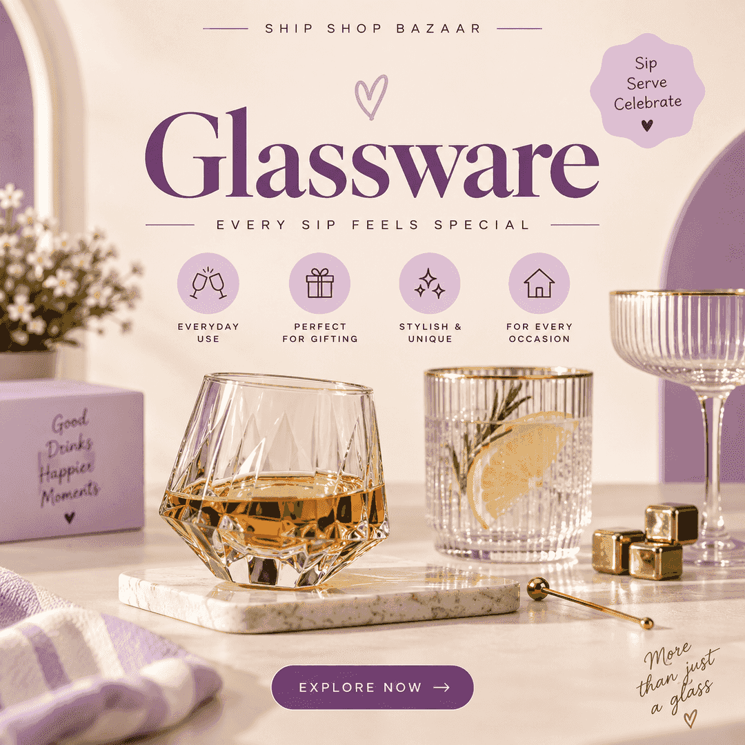 Glassware category banner