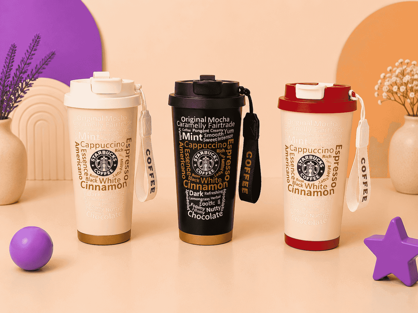 Personalized Starbucks-Inspired Coffee Tumbler 1