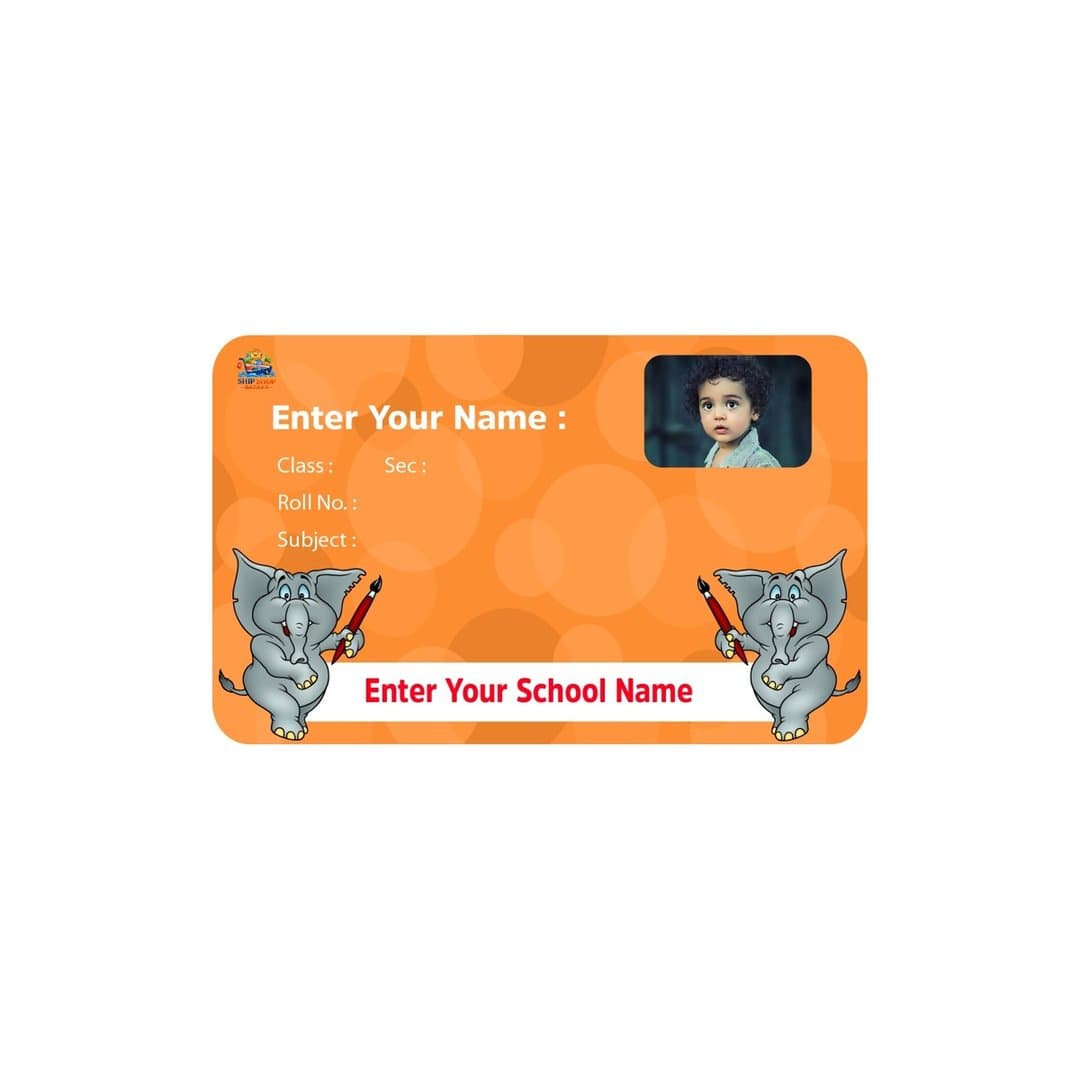 Personalized Elephant Theme School Name Slip (Pack of 36pcs) 1