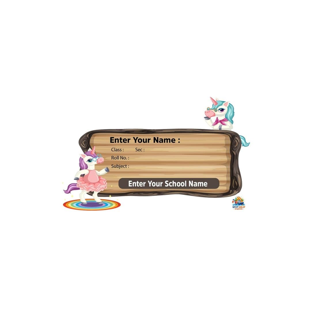 Personalized Magical Unicorn Wood Sign Name Slip (Pack of 36Pcs) 1