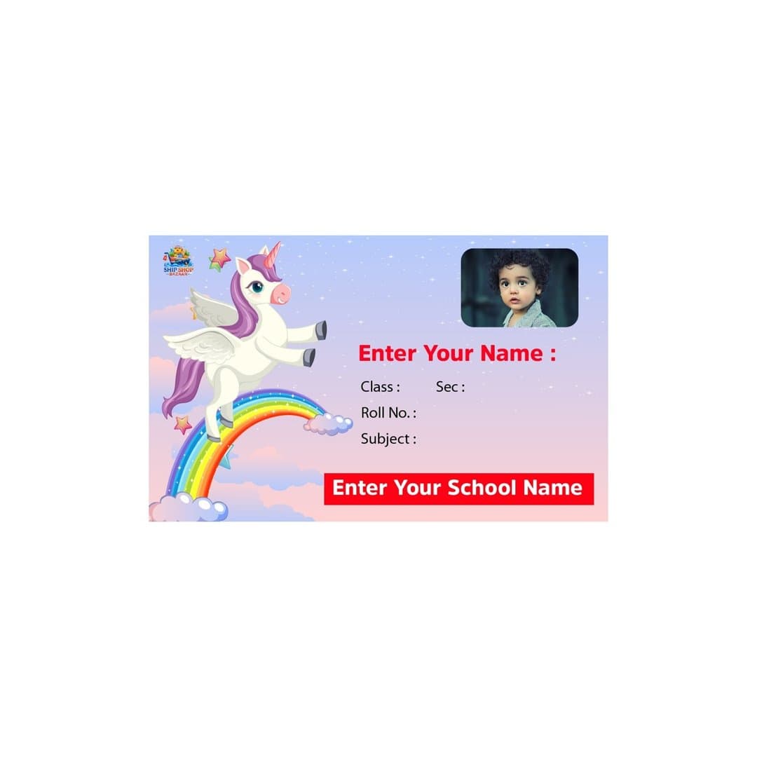 Magic Rainbow Unicorn School Label (Pack of 36Pcs)