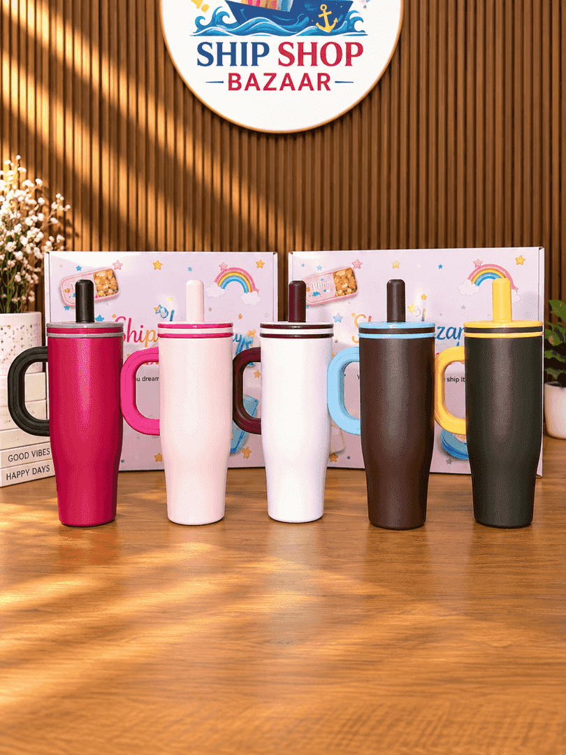 Personalized 1200ML Vacuum Tumbler with Built-in Straw 1